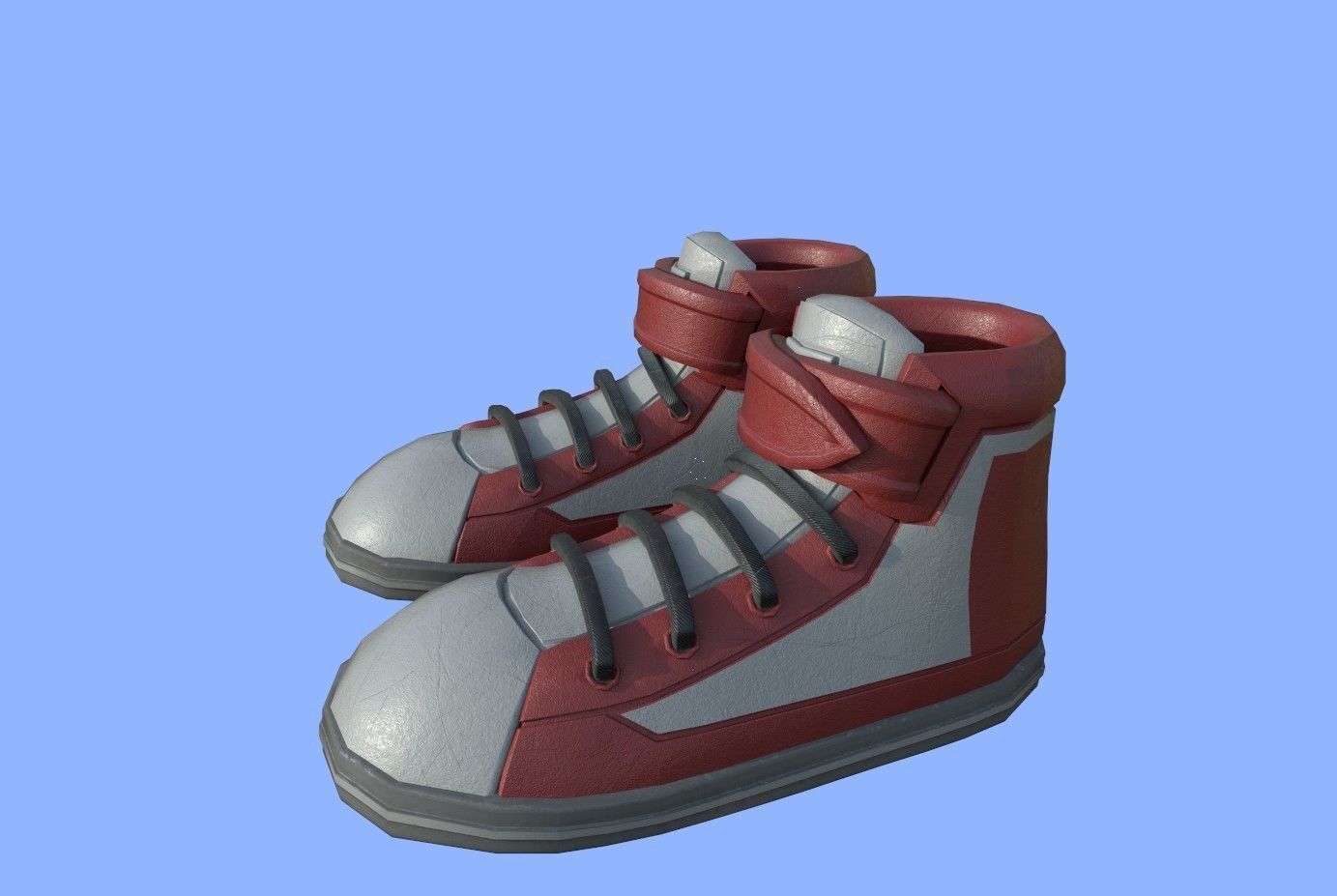 cartoon shoes Low-poly 3D model_15