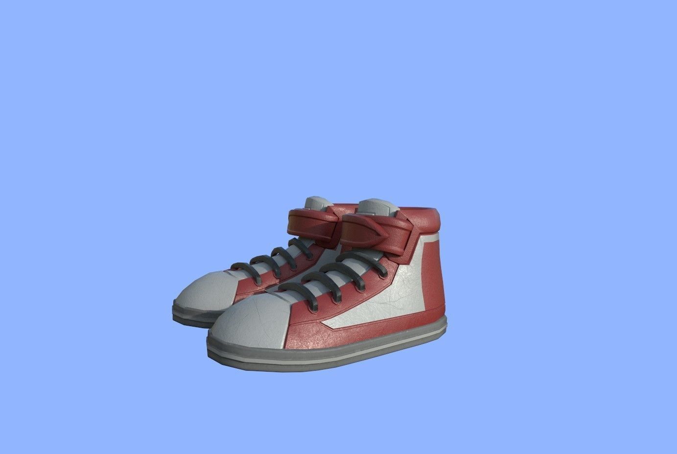 cartoon shoes Low-poly 3D model_1