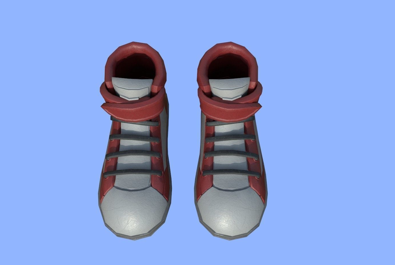 cartoon shoes Low-poly 3D model_3