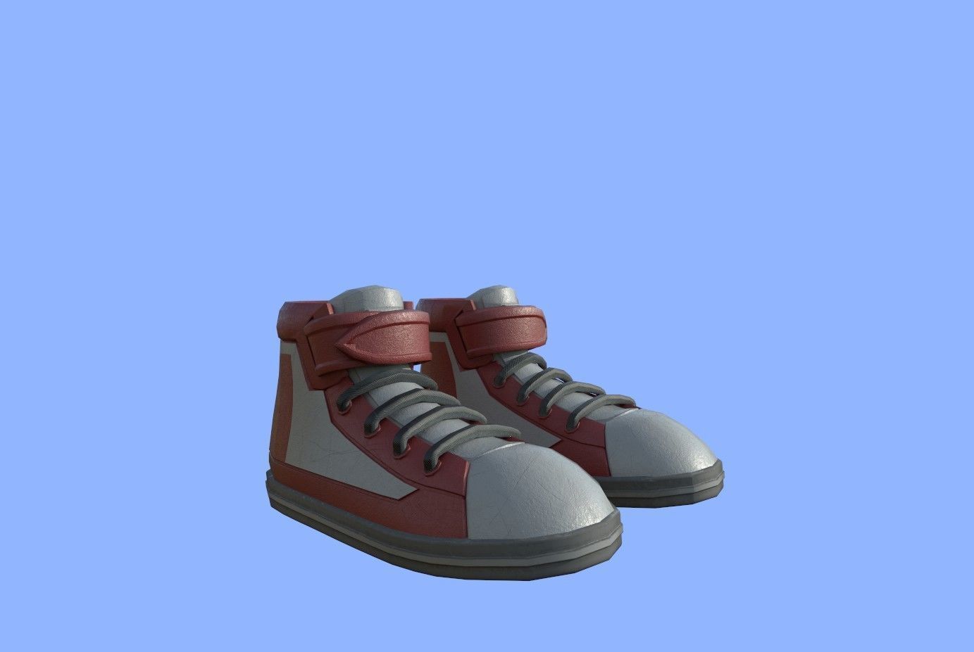 cartoon shoes Low-poly 3D model_18