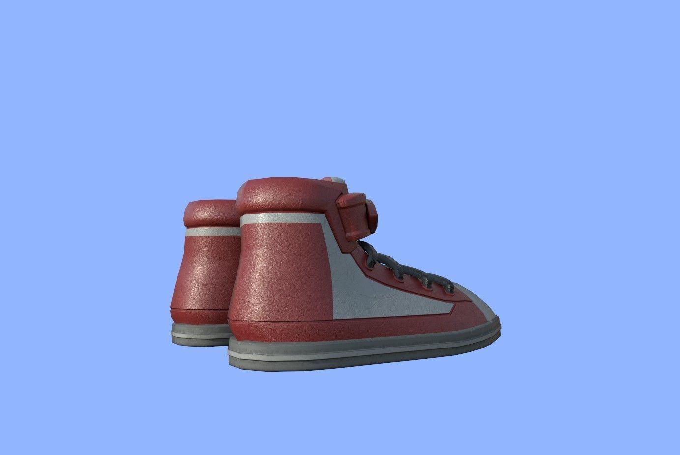 cartoon shoes Low-poly 3D model_12