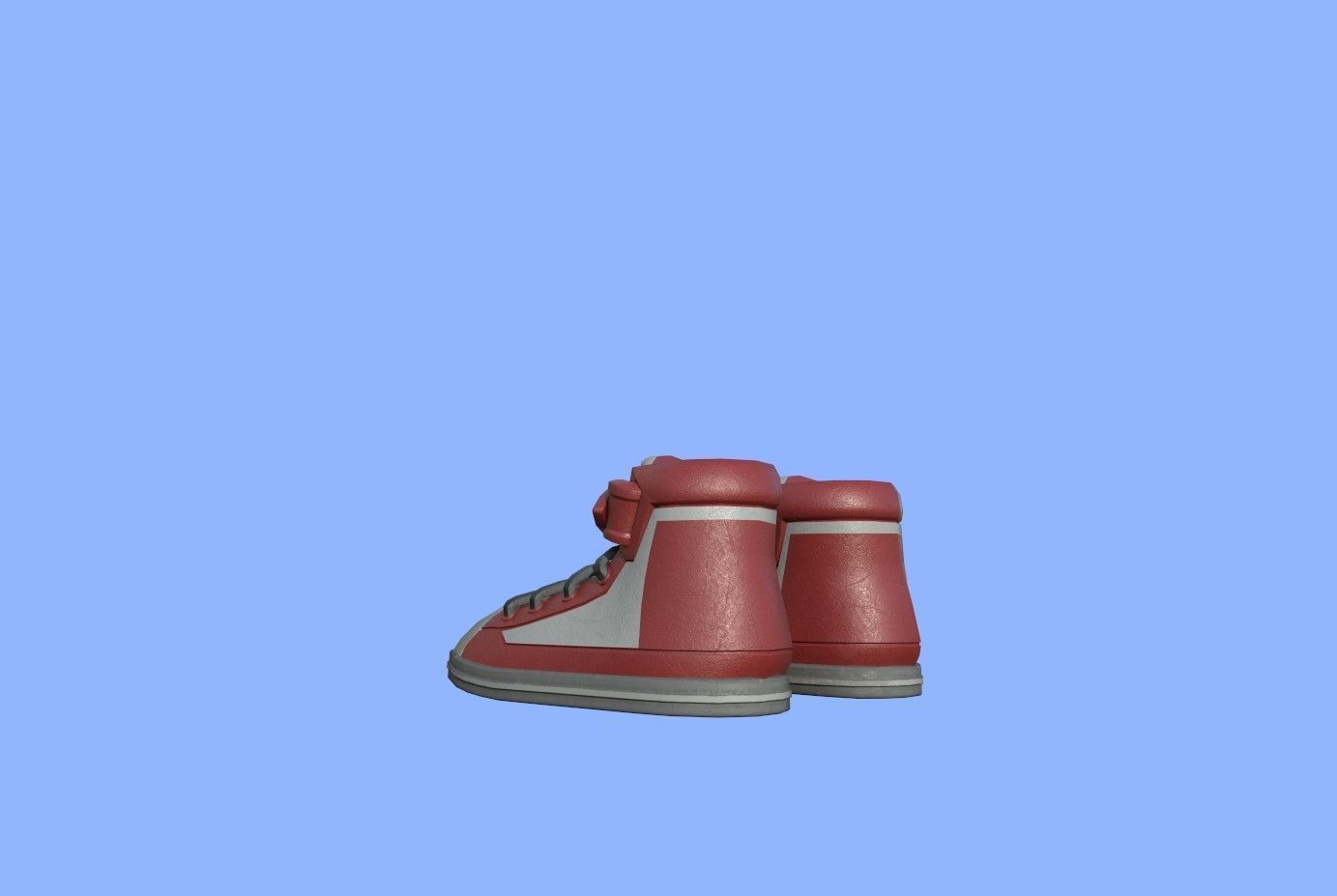 cartoon shoes Low-poly 3D model_10