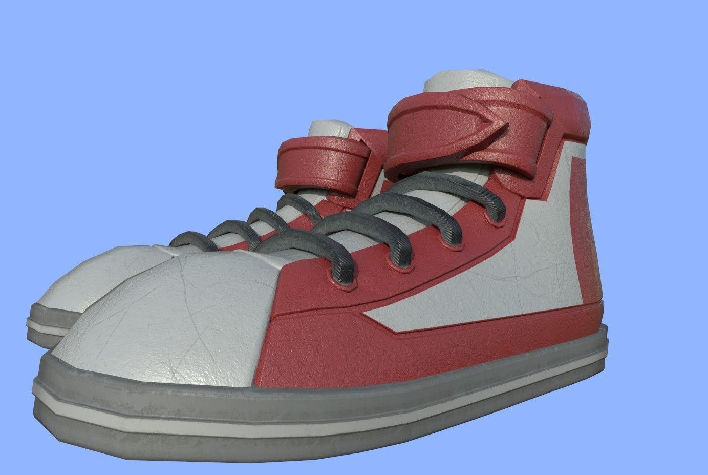 cartoon shoes Low-poly 3D model_17