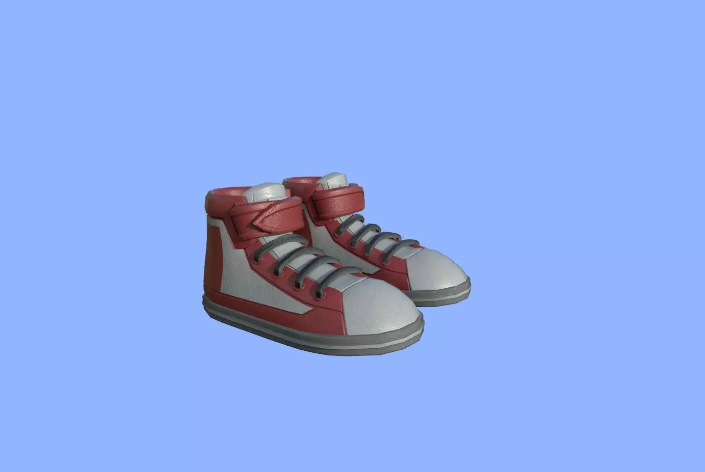 cartoon shoes Low-poly 3D model_0