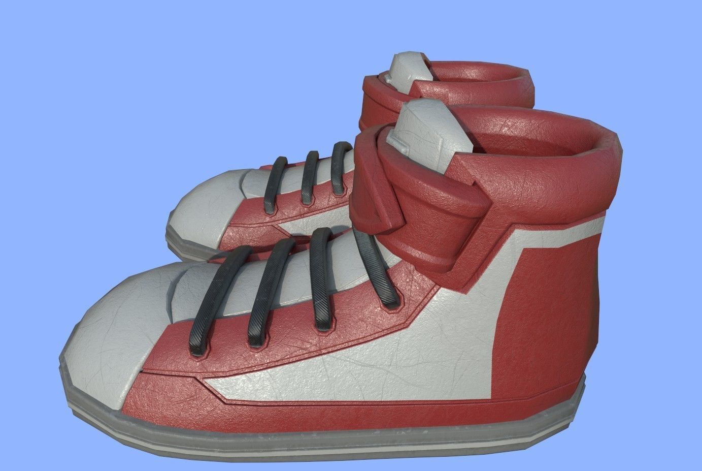 cartoon shoes Low-poly 3D model_6