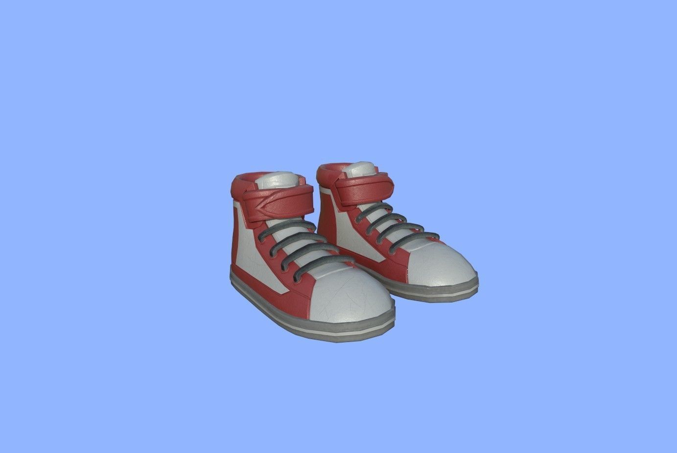 cartoon shoes Low-poly 3D model_7