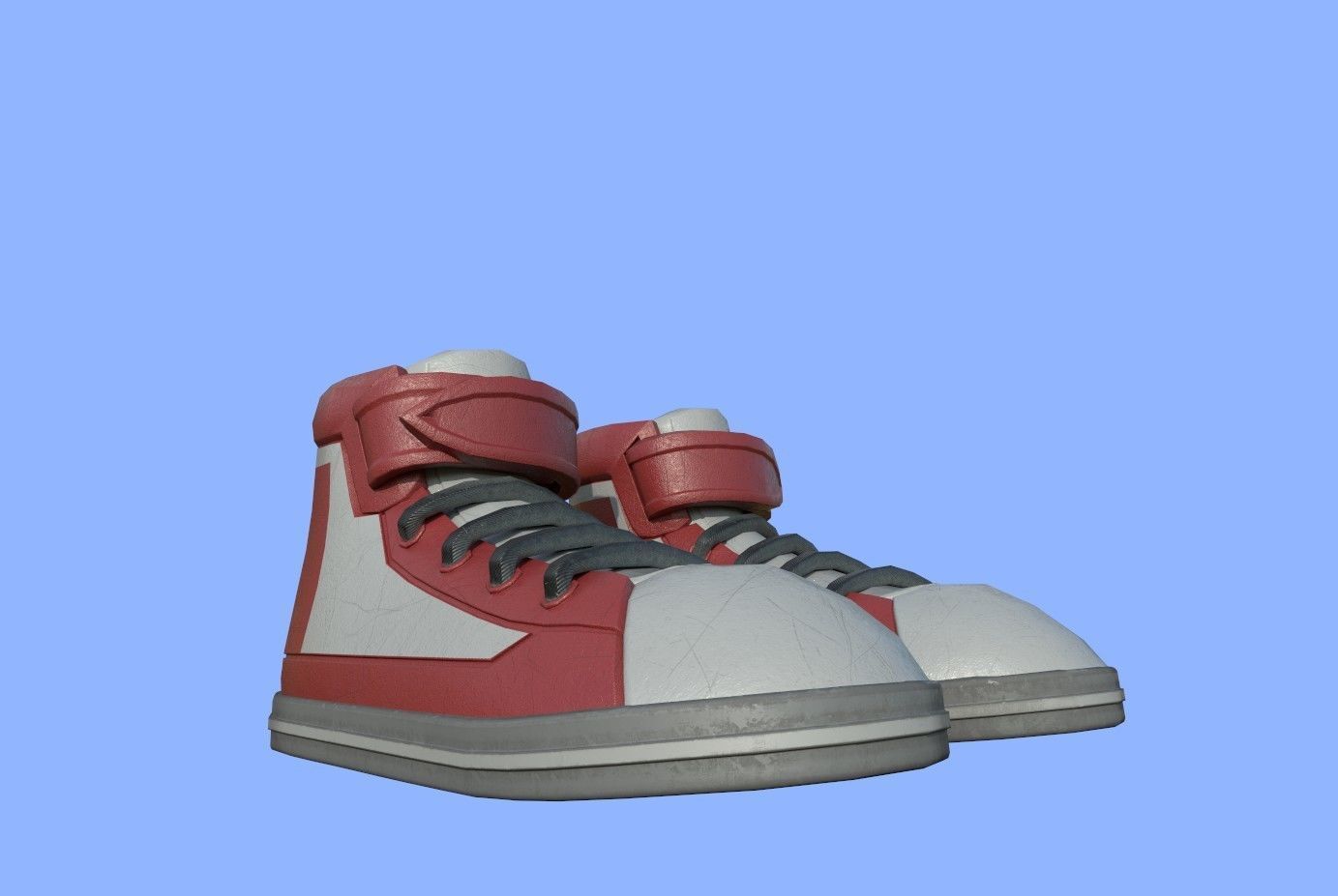 cartoon shoes Low-poly 3D model_14
