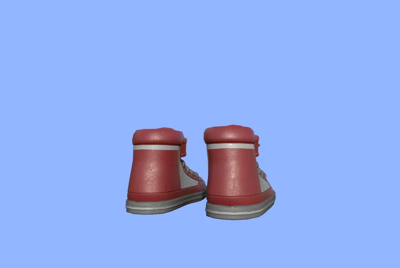 cartoon shoes Low-poly 3D model_11