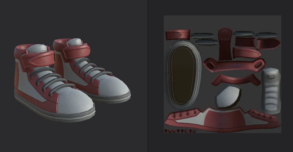 cartoon shoes Low-poly 3D model_5