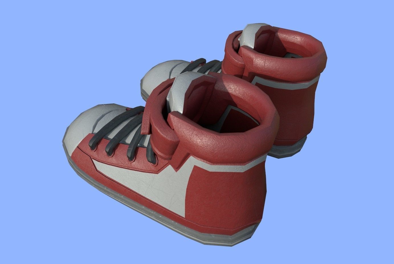 cartoon shoes Low-poly 3D model_21