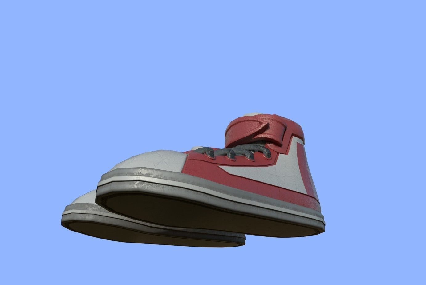 cartoon shoes Low-poly 3D model_19