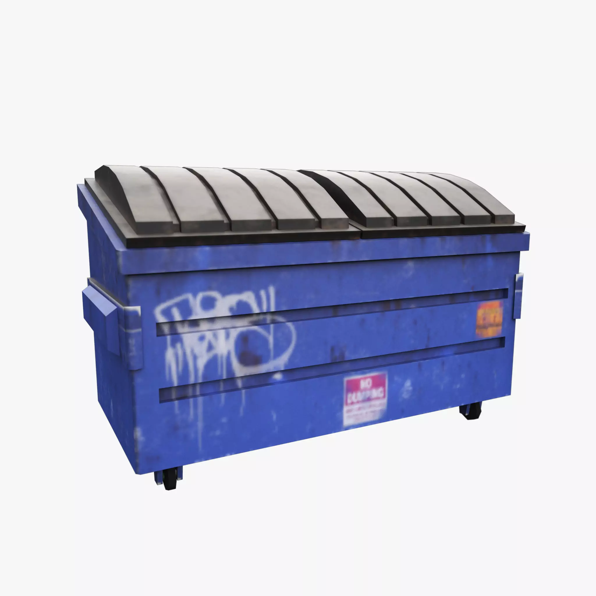 Trash Container Gameready Free low-poly 3D model