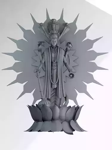 MAHAVISHNU 3D MODEL statue of lord shiva