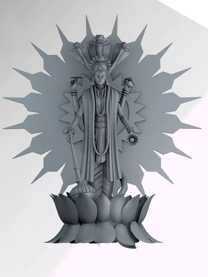 MAHAVISHNU 3D MODEL statue of lord shiva 3D model_0