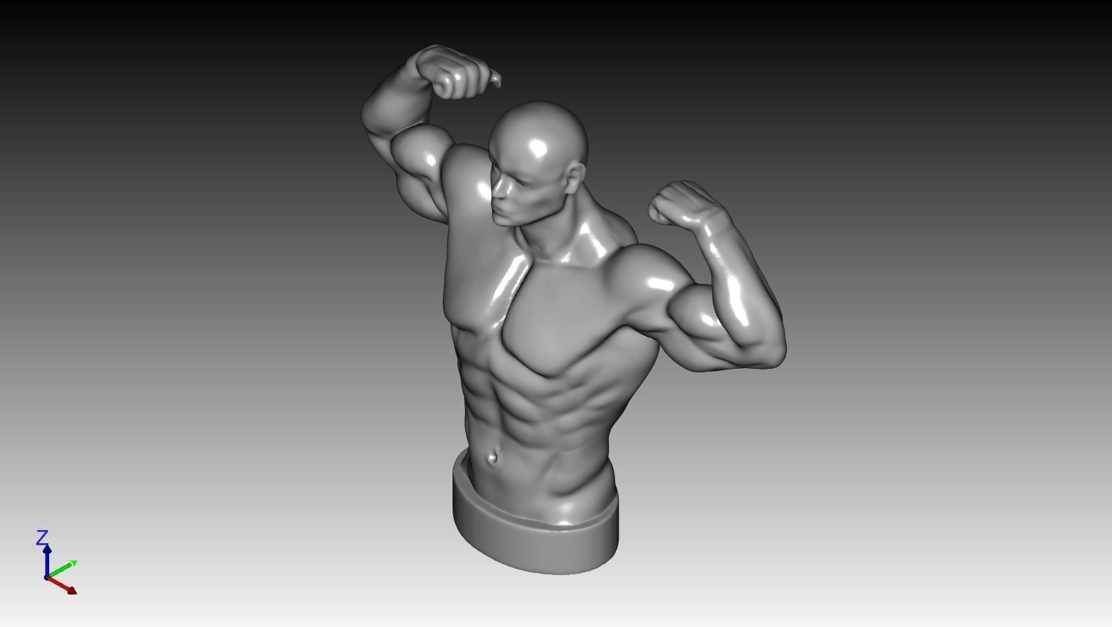 Bust - bodybuilder 3D print model_1