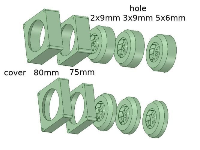 High pressure fan - RtA70kit - RC models and other  3D print model_8