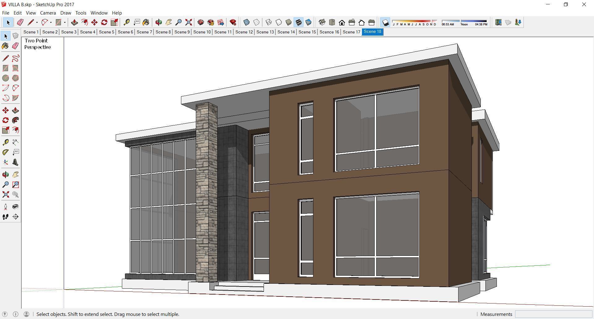 Villa B Sketchup 3D model_1
