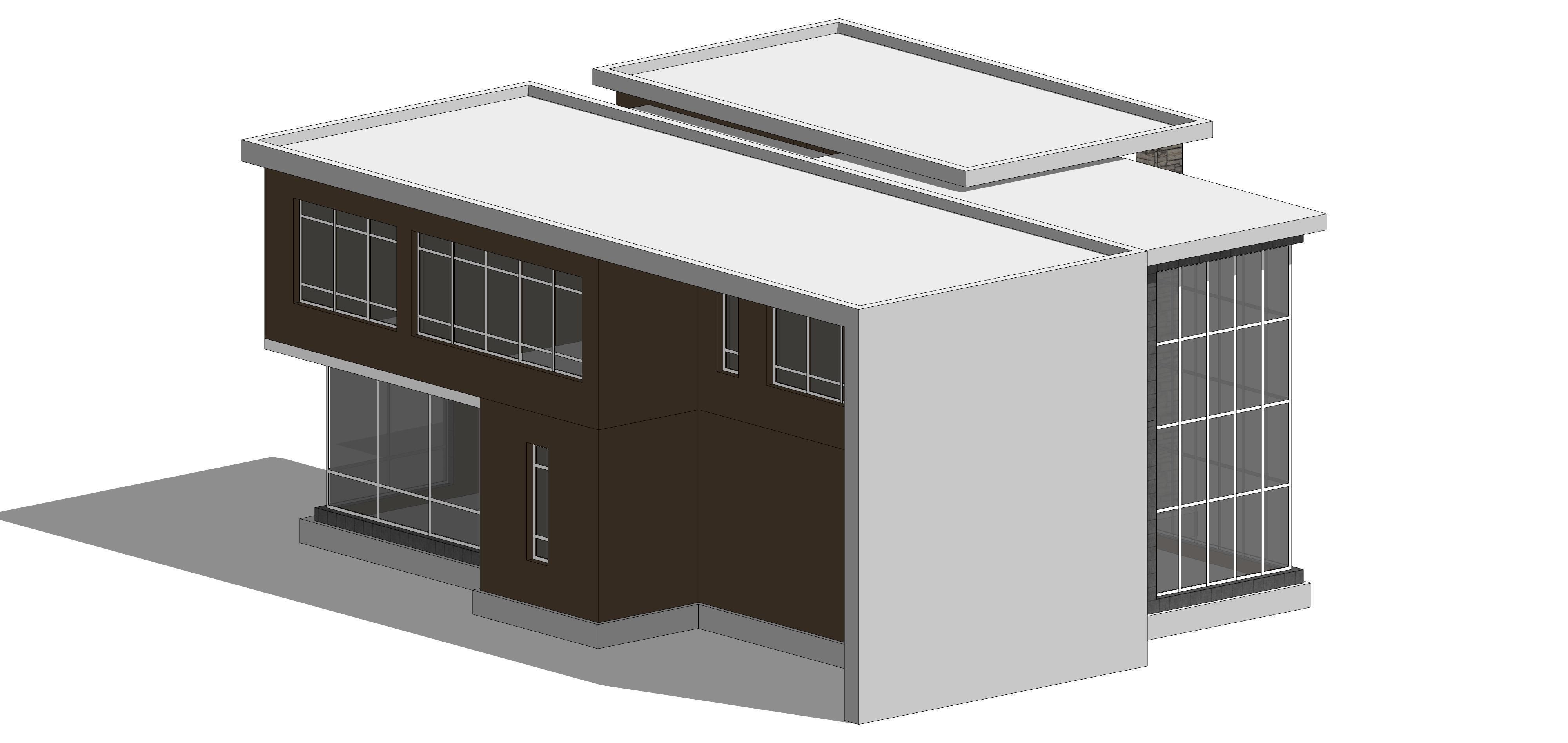 Villa B Sketchup 3D model_5