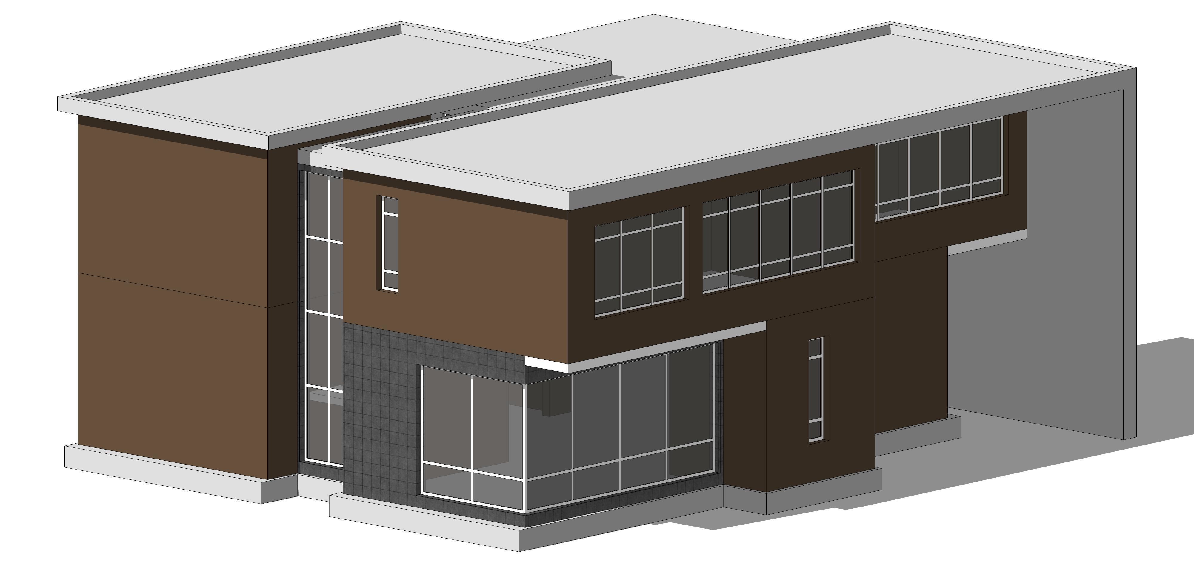 Villa B Sketchup 3D model_6