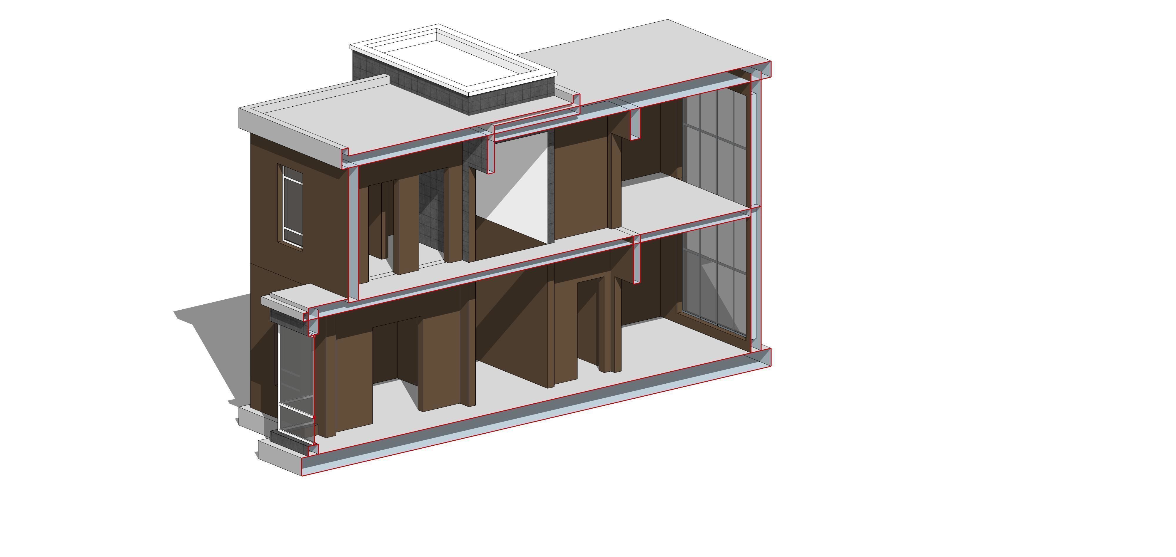 Villa A Sketchup 3D model_15
