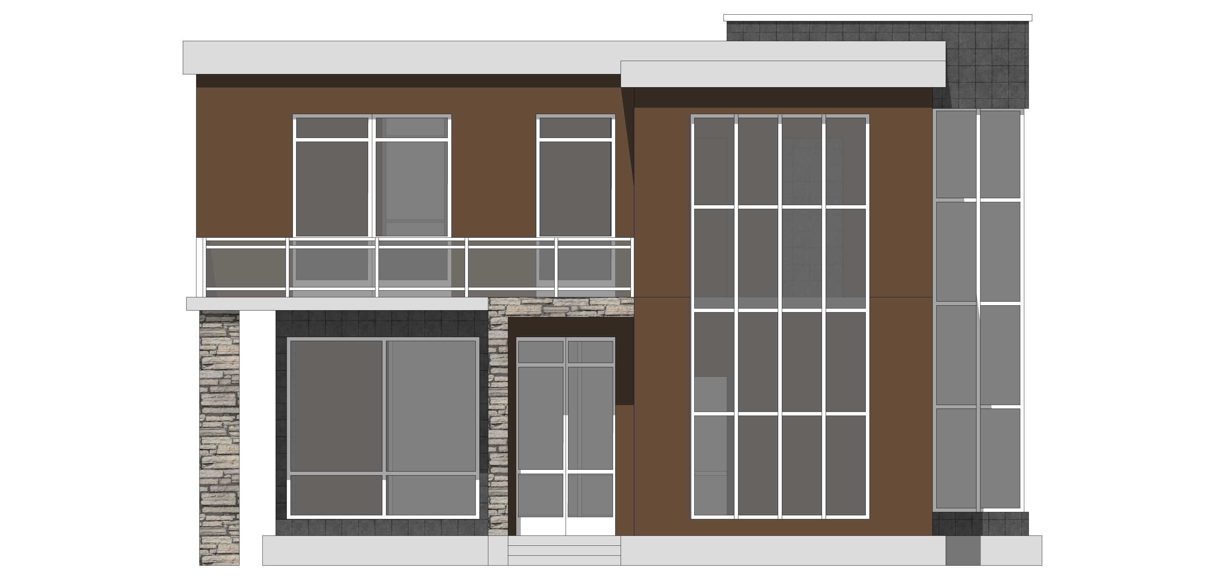 Villa A Sketchup 3D model_8