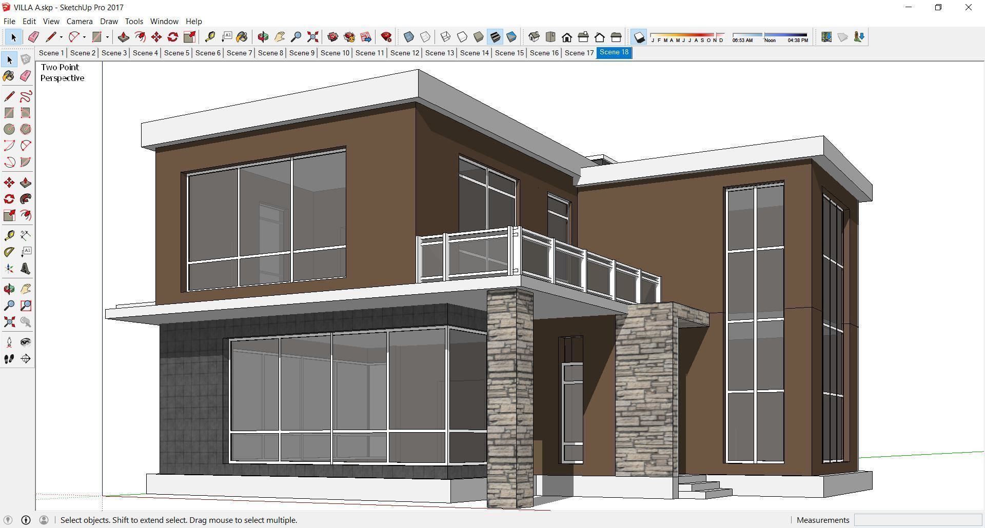 Villa A Sketchup 3D model_1
