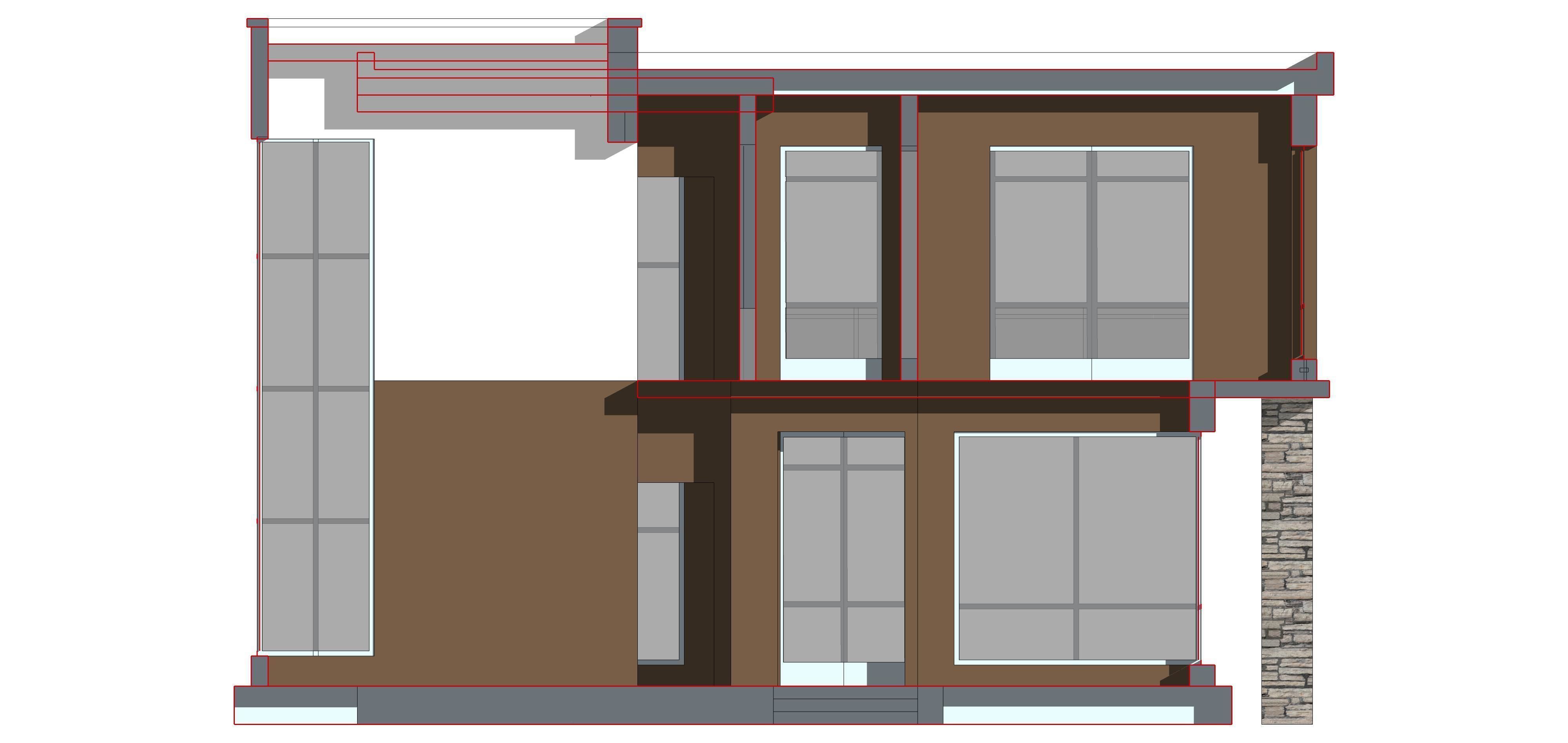 Villa A Sketchup 3D model_18
