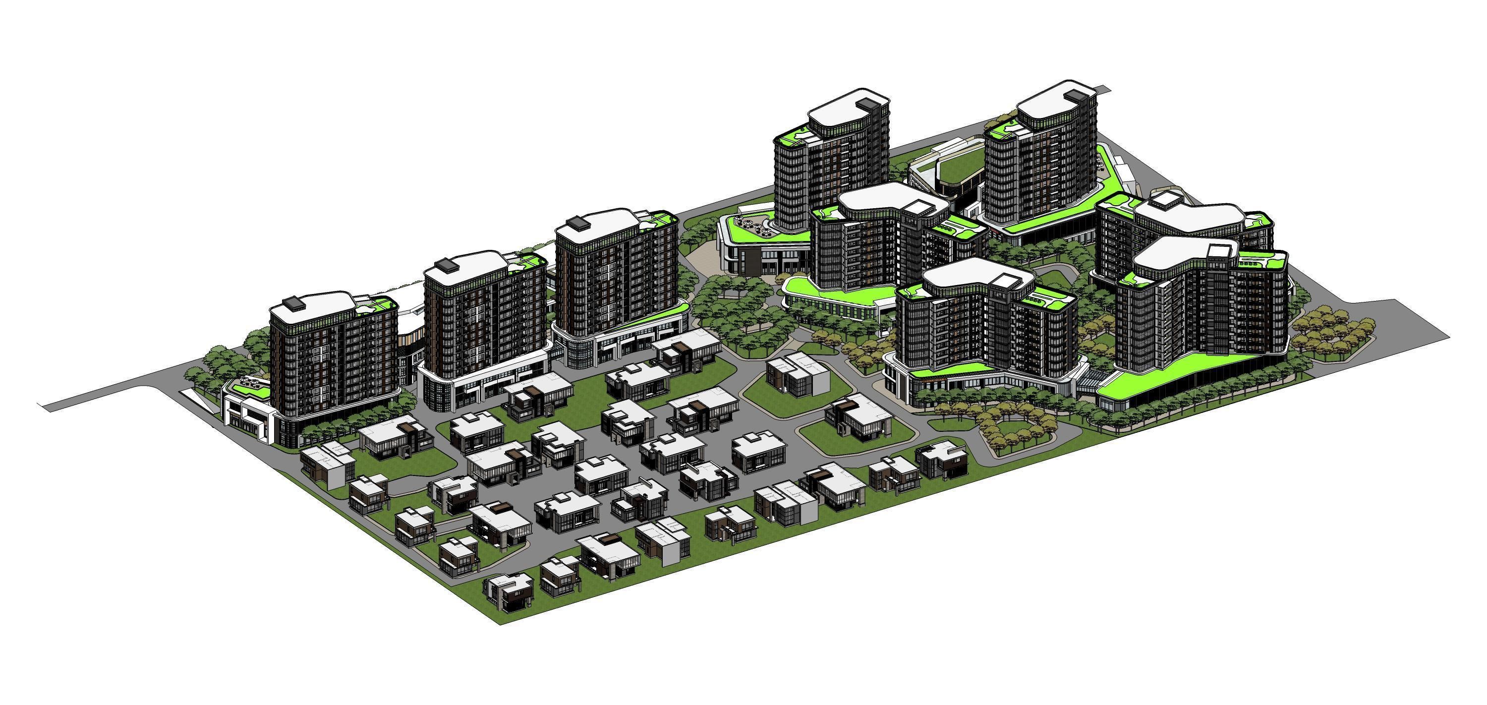 Complex Sketchup 3D model_3