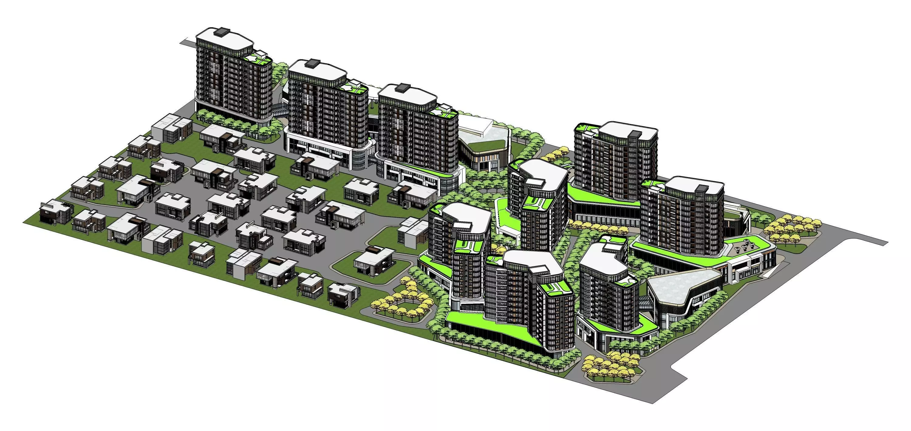 Complex Sketchup 3D model_0