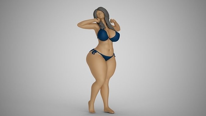 Woman Waking Up and Yawning 3D print model