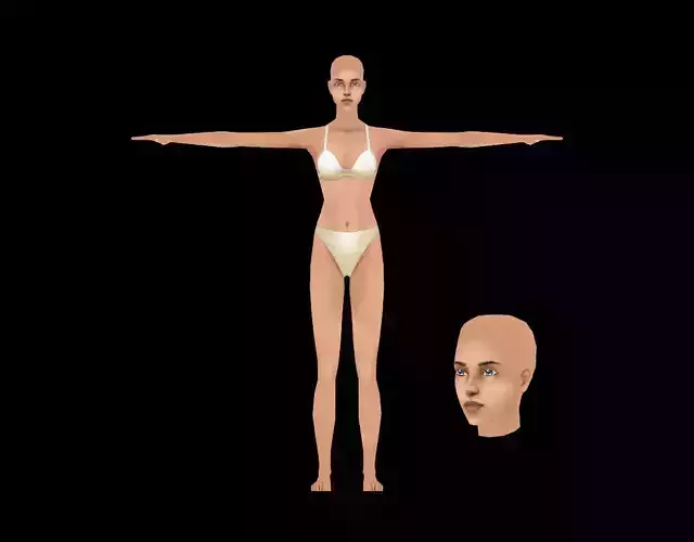 Character Female Low-poly 3D model
