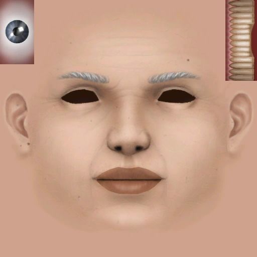 Elder Female Low-poly 3D model_1