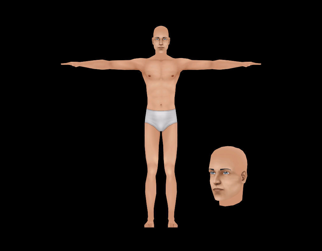 Collection Base female and male and child Low-poly 3D model_2