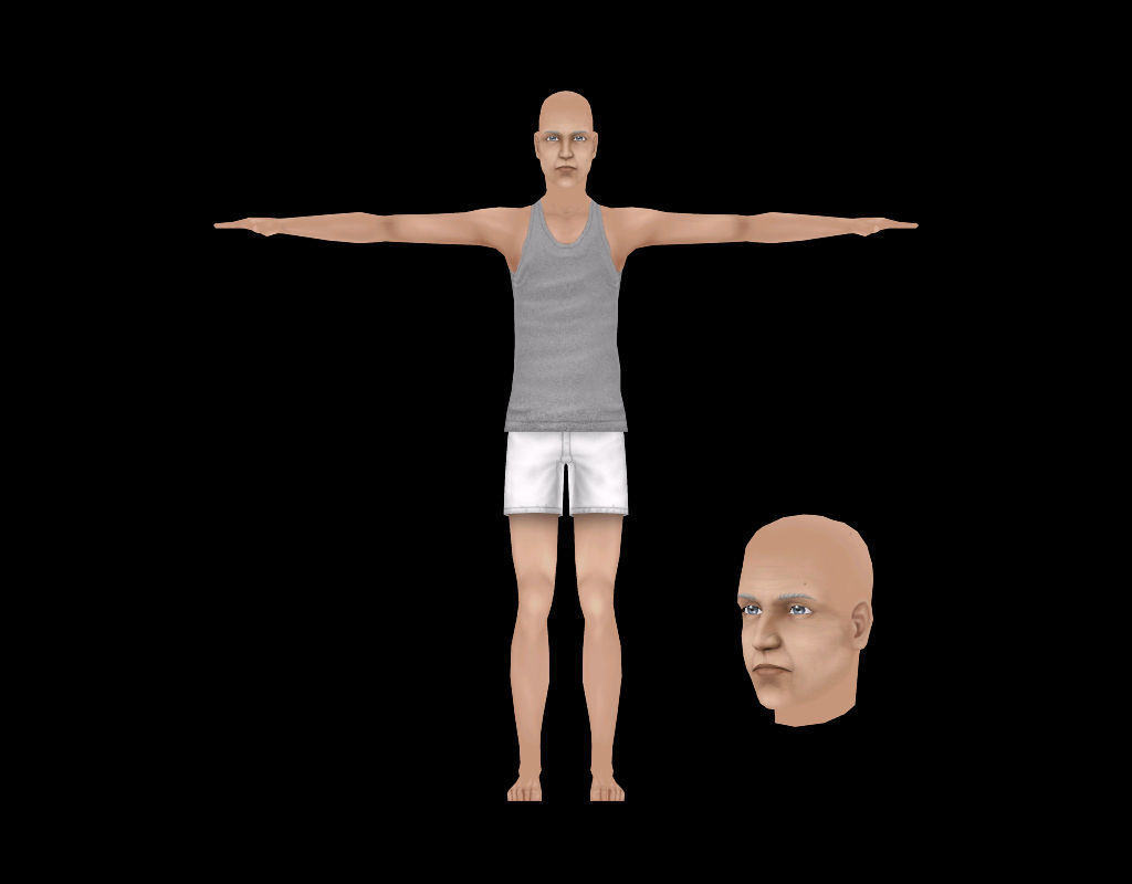 Collection Base female and male and child Low-poly 3D model_6
