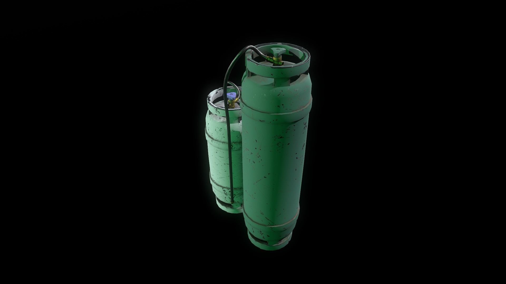 Gas canister Low-poly 3D model_10