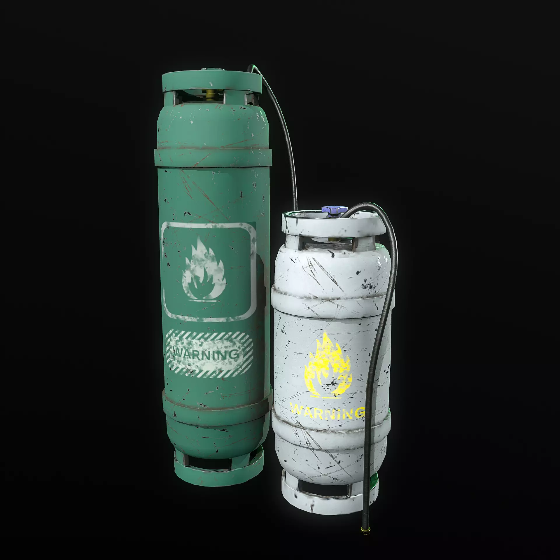 Gas canister Low-poly 3D model_0