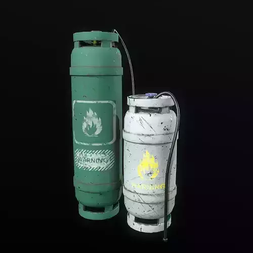 Gas canister Low-poly 3D model