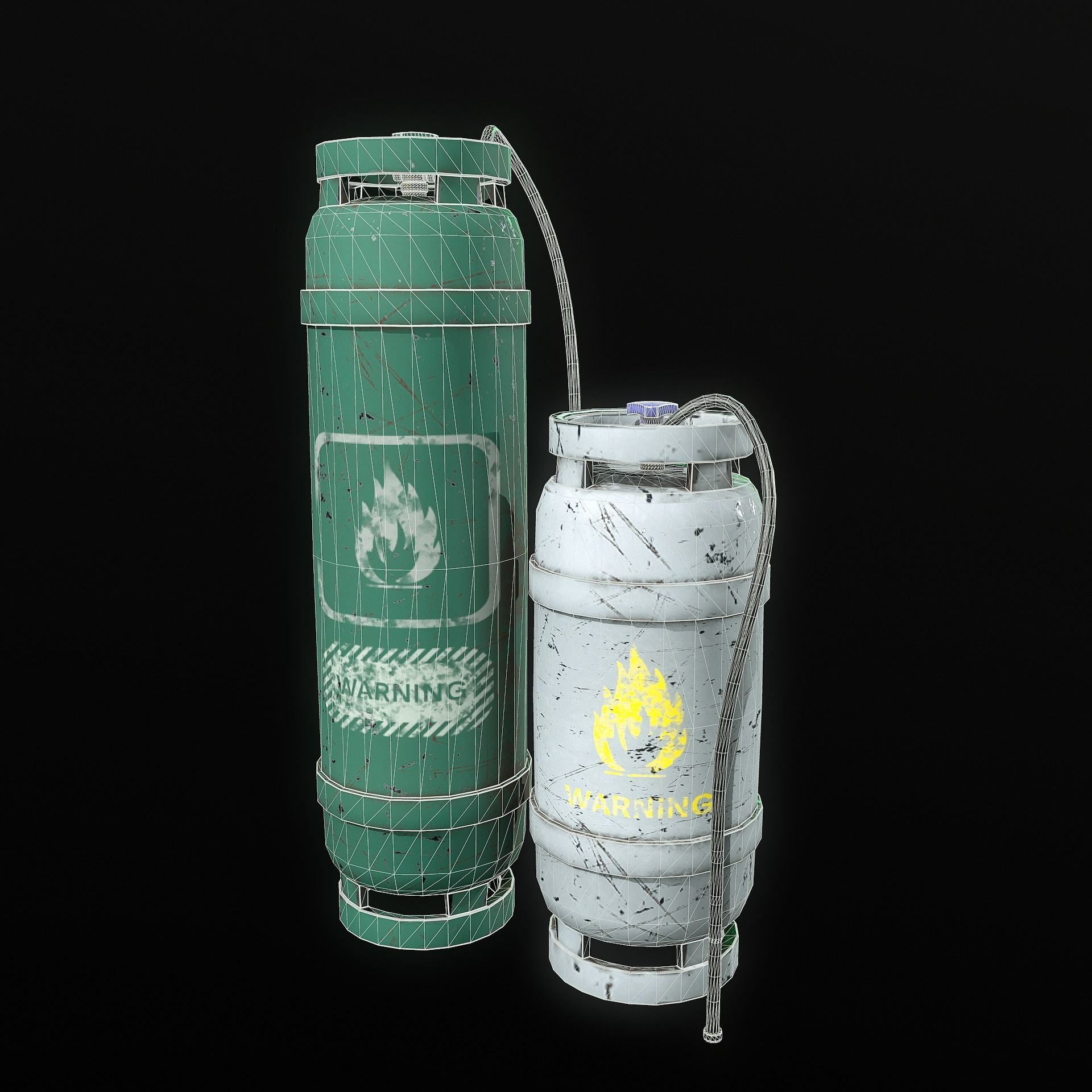 Gas canister Low-poly 3D model_2