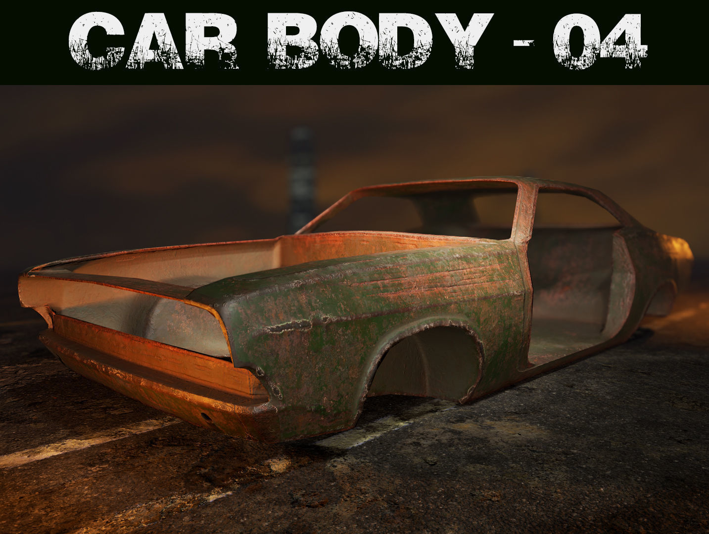 Car Body - 04 Low-poly 3D model_0