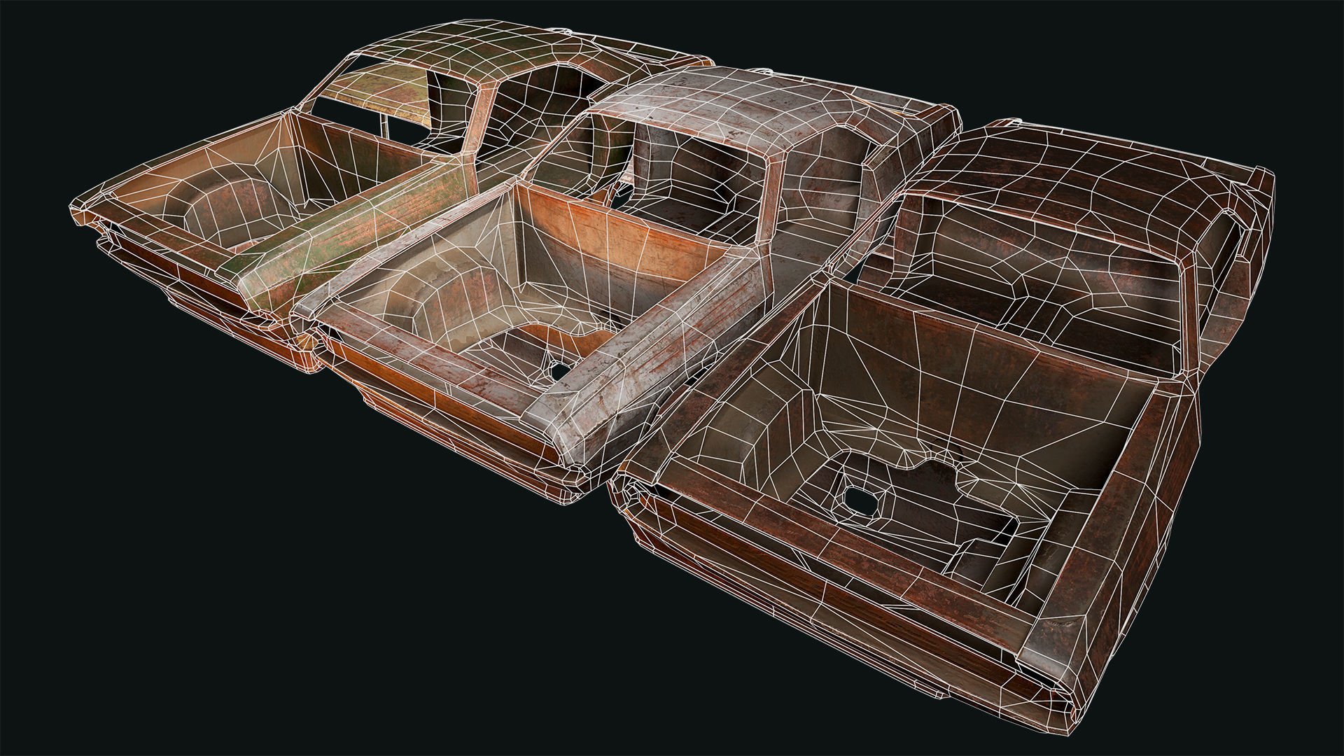 Car Body - 04 Low-poly 3D model_4