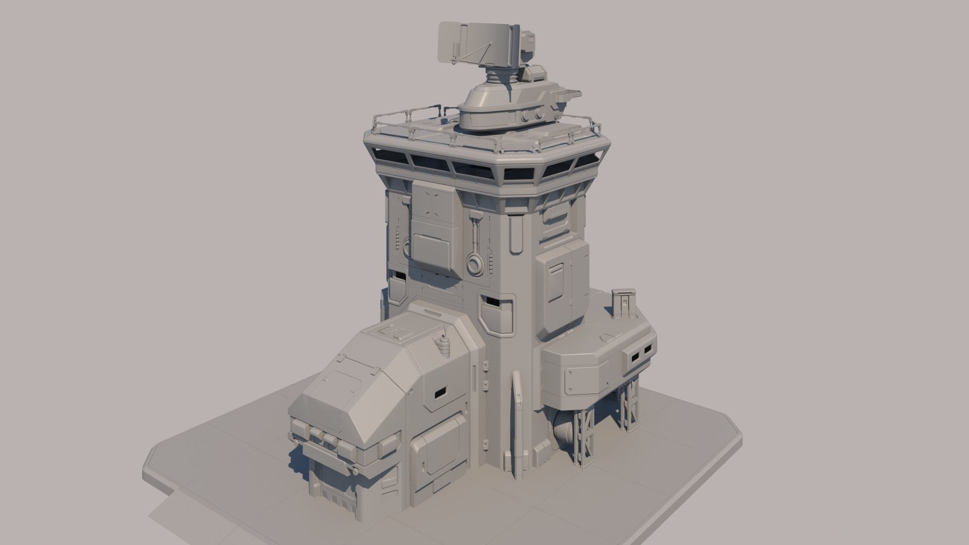 Modular Outpost 3D model_1