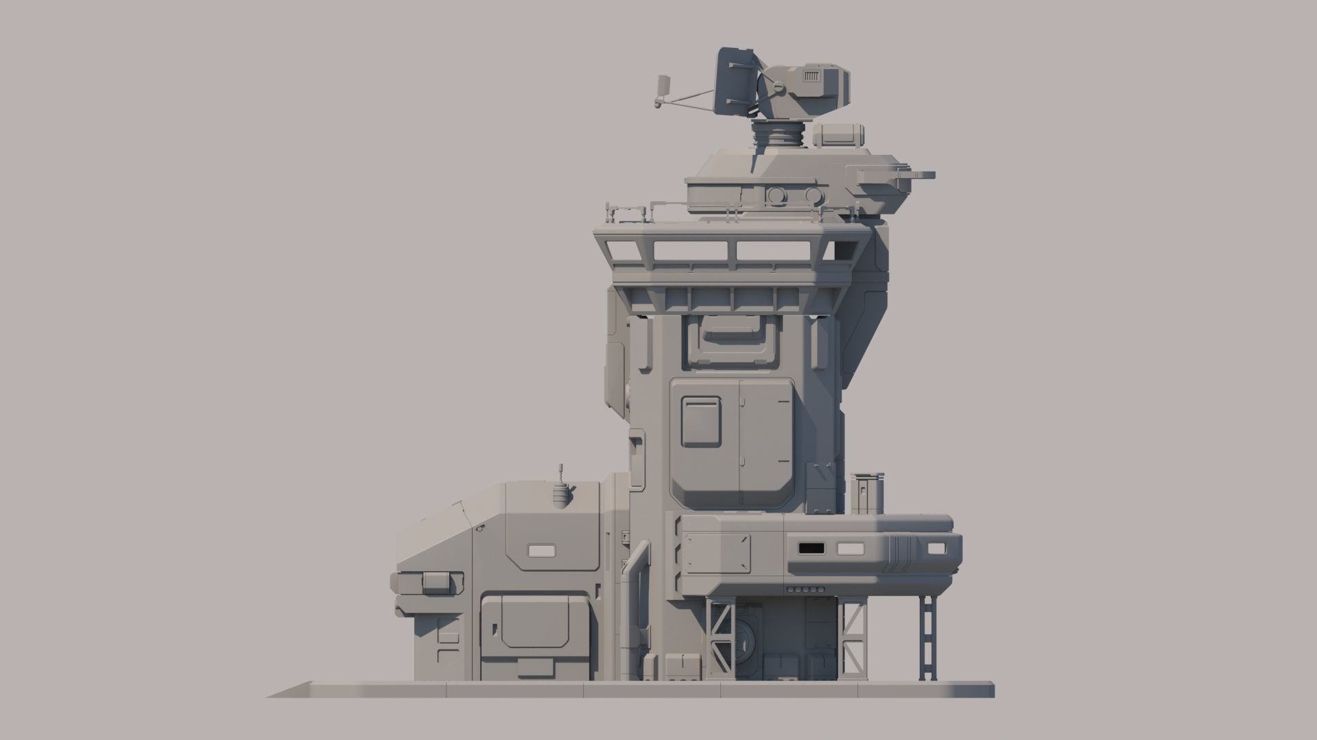 Modular Outpost 3D model_4