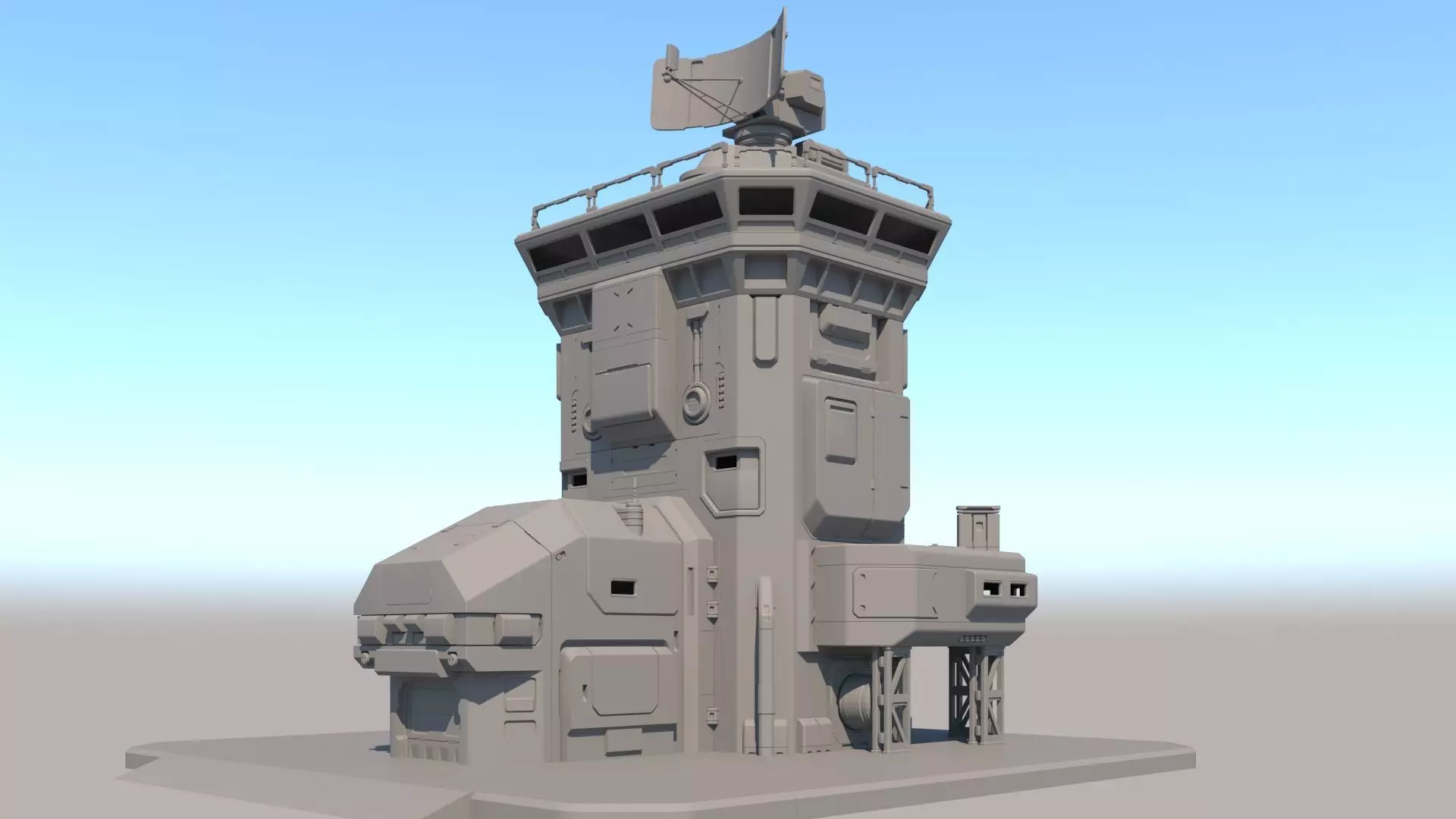 Modular Outpost 3D model_0
