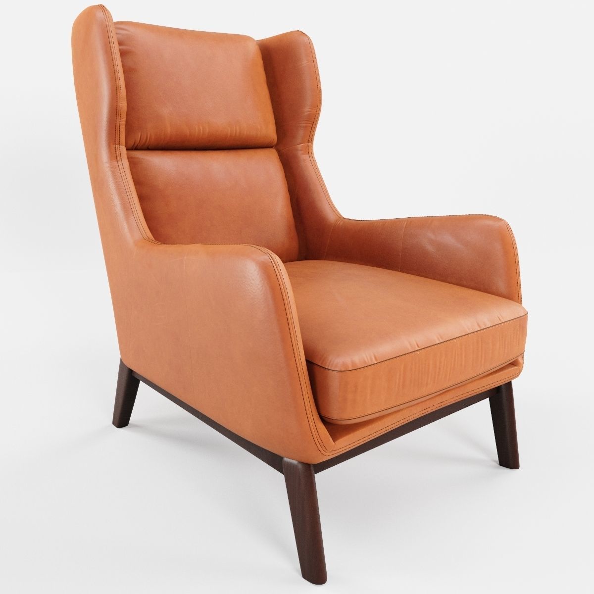 Ryder Leather And Velvet Chair - Corona and Vray version 3D model_10
