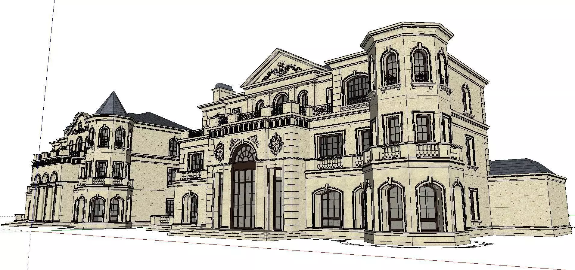 High-end-noble-villa area-048 3D model