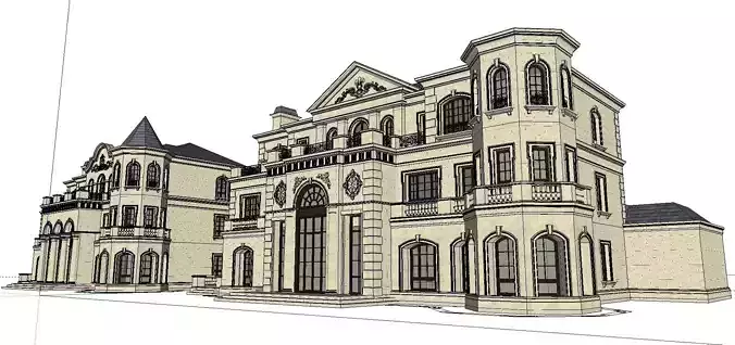 High-end-noble-villa area-048 3D model
