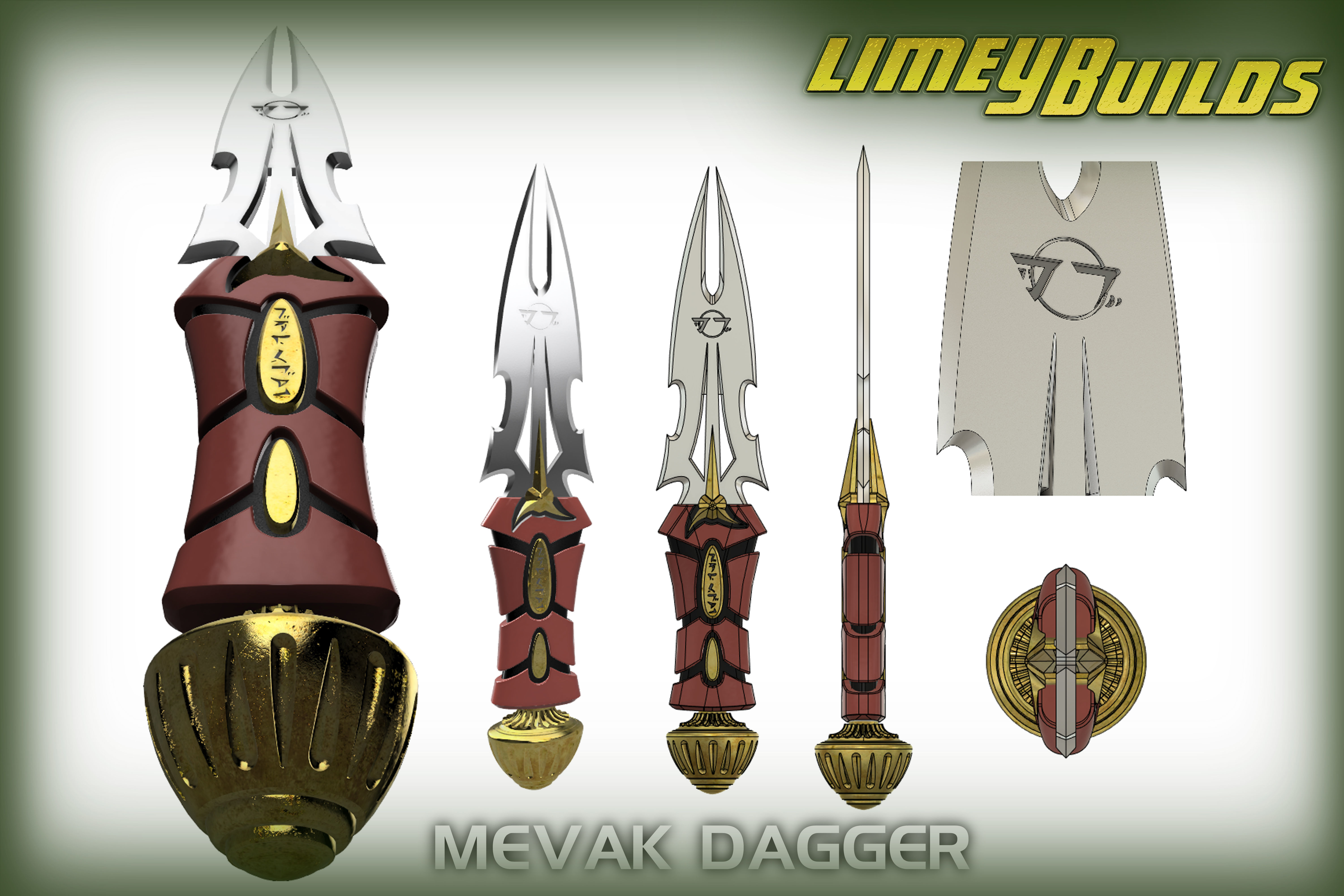 Klingon Mevak Dagger 3D print model_1
