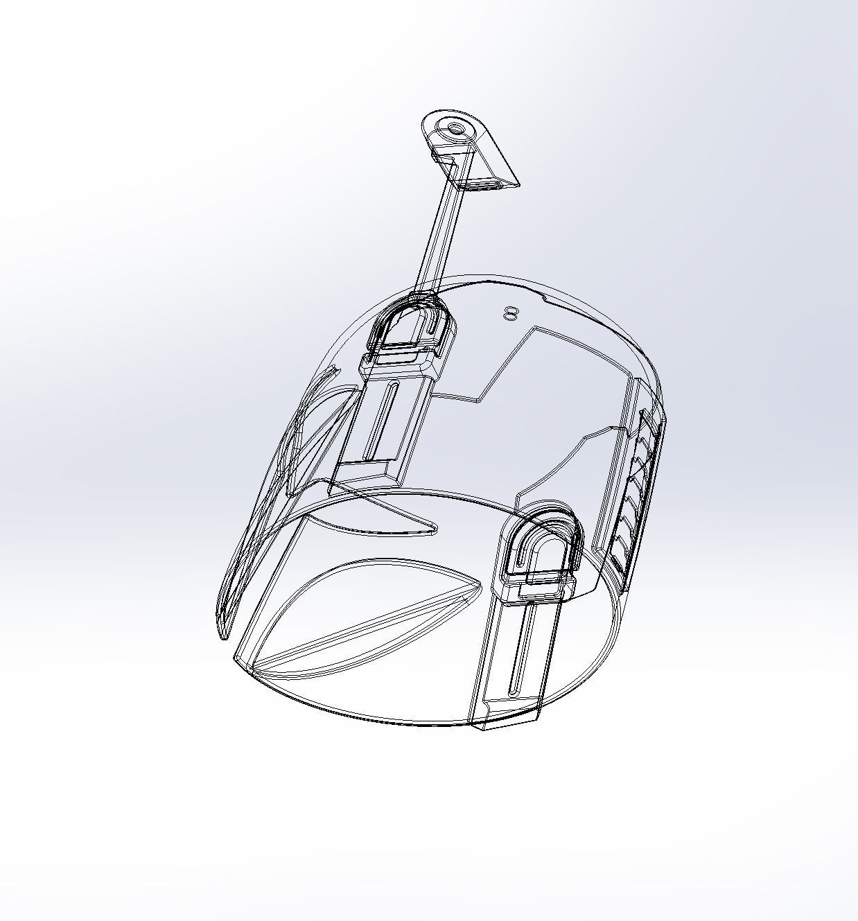 Star Wars The Mandalorian Bo-Katan Helmet Printable Model 3D print model_12