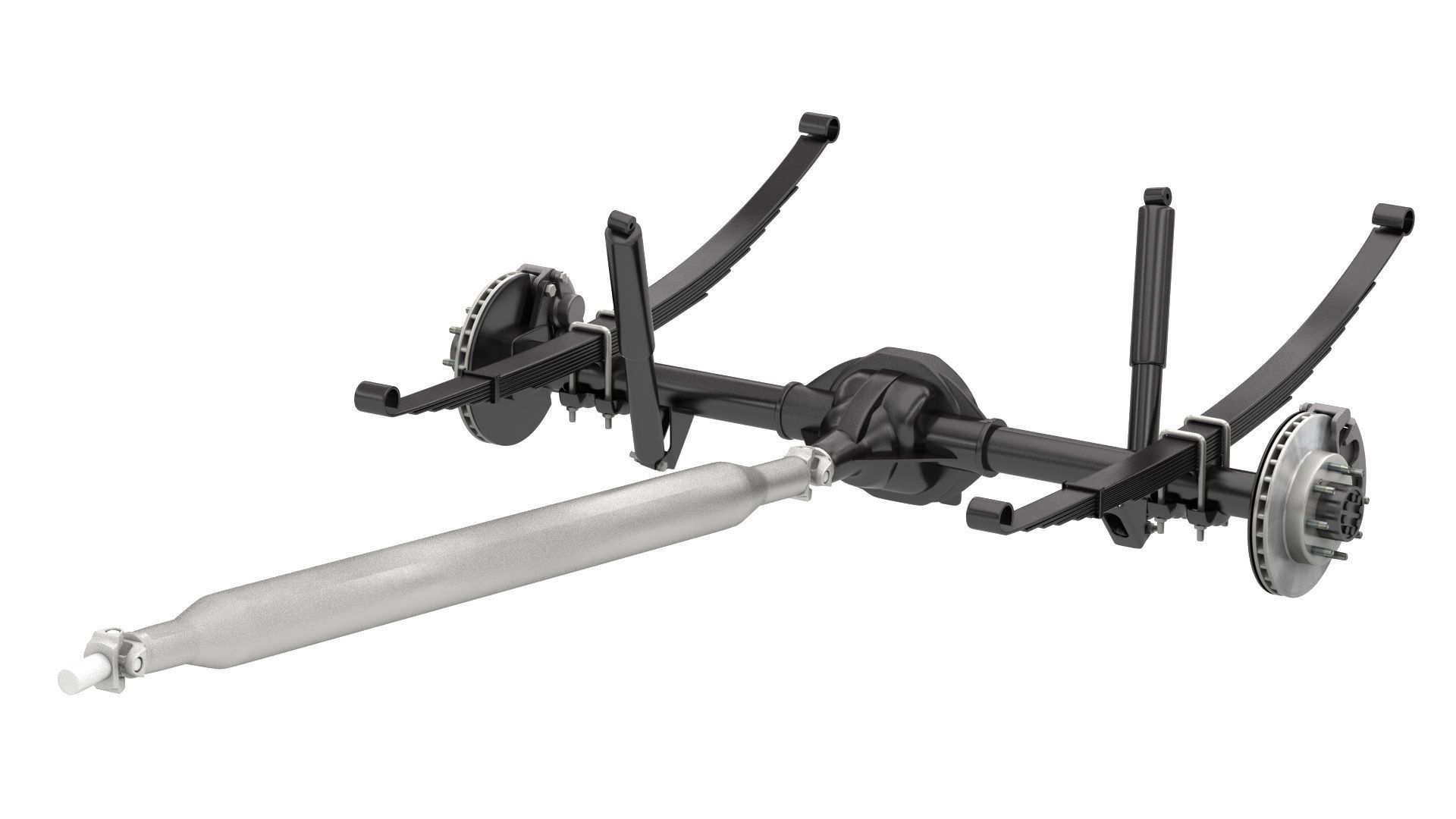 HEAVY DUTY AXLE AND DRIVESHAFT 3D model_1