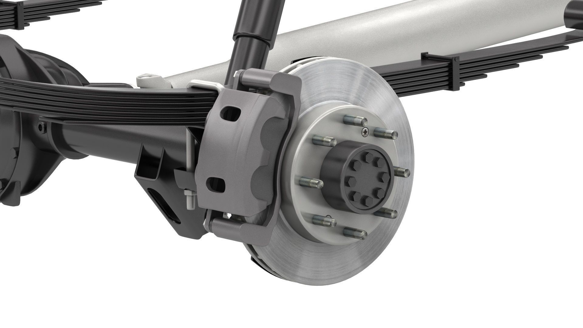 HEAVY DUTY AXLE AND DRIVESHAFT 3D model_3